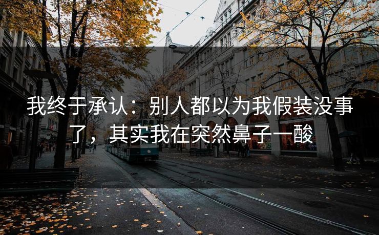 我终于承认：别人都以为我假装没事了，其实我在突然鼻子一酸